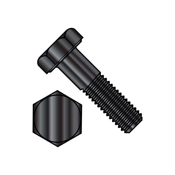 Zoro Select Grade 2, 1/2"-13 Hex Head Cap Screw, Black Oxide Steel, 2 in L, 250 PK 5032CH2B - main