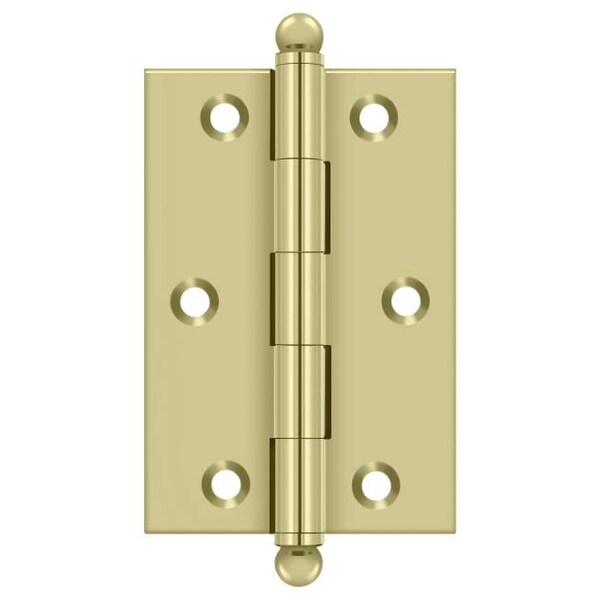 Deltana Bright Brass Door and Butt Hinge CH3020U3-UNL