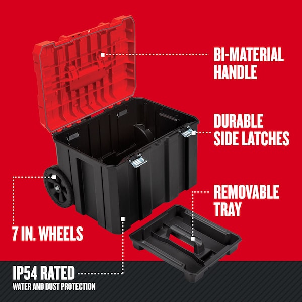 Craftsman VERSASTACK Wheeled Tool Box, Plastic, Red, 20 in W x 17 