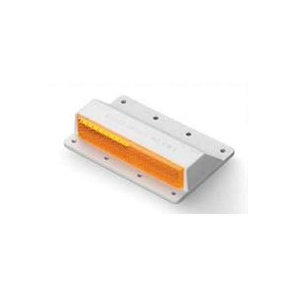 Astro Optics Raised Curb Marker, CM-1, Amber, 3-7/16 in Length, 2-1/4 in Width, 3/4 in Height, Amber CM-1A - main