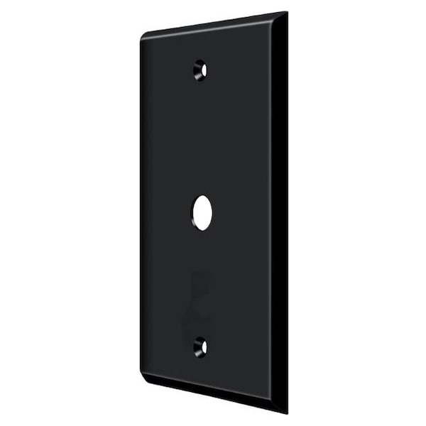 Deltana Cable Cover Switch Plate, Number of Gangs: 1 Solid Brass, Paint Black Finish CPC4764U19 - main