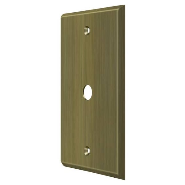 Deltana Cable Cover Switch Plate, Number of Gangs: 1 Solid Brass, Antique Brass Finish CPC4764U5 - main