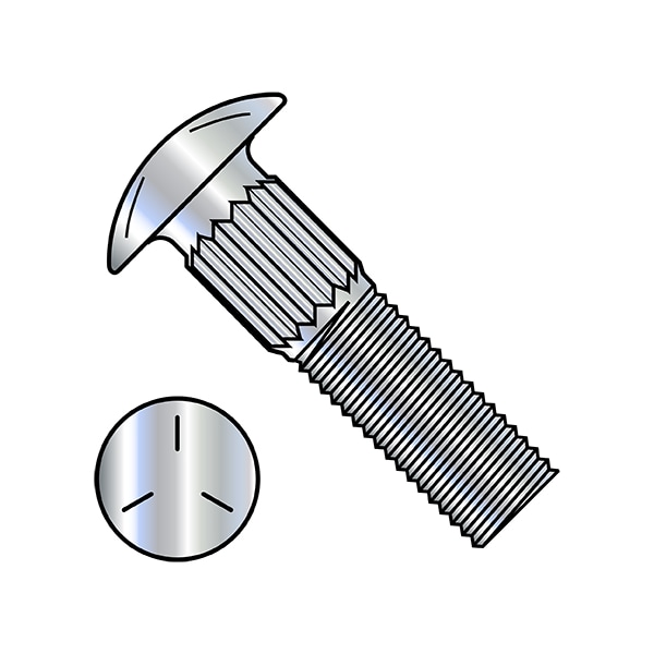 Carriage Bolt,1/4-20X1 3/4 L,Pk25 Carriage Bolt,1/4-20X1 3/4 L,Pk25