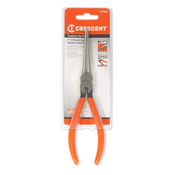 Crescent 7" Long Needle Nose Solid Joint Pliers 7777CVN - main
