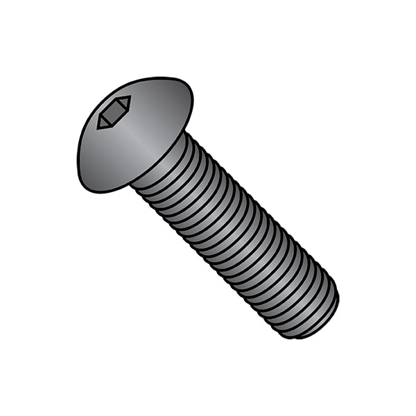 Zoro Select M6-1.00 Socket Head Cap Screw, Button, Plain Steel, 12 mm Length, 100 PK M6012CSB - main