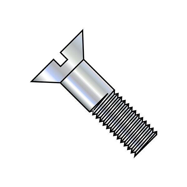 Zoro Select Wood Screw, 5/8"-11, 2 in, Zinc Plated Steel Slotted Drive, 175 PK 6232CSF - main