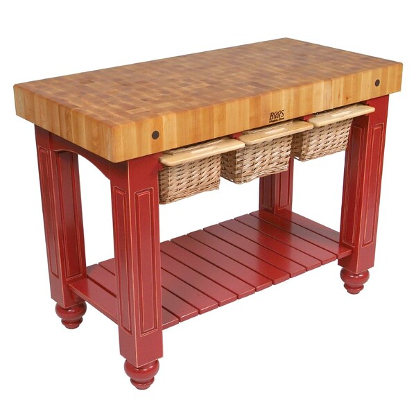 John Boos & Co Gathering Block, Red, 48"x24"x4" CU-GB4824-BN - main