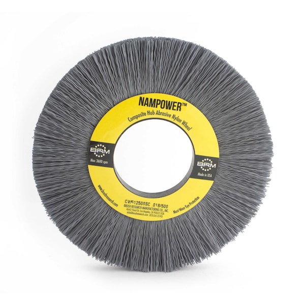 Nampower Brush CW61500SC NAMPOWER Abrasive Wheel Brush, 6" Diameter, 500SC, 2" Arbor Hole, 1.5" Trim Length CW61500SC - main