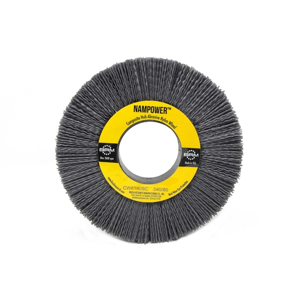 Nampower Brush CW6180SC NAMPOWER Abrasive Wheel Brush, 6" Diameter