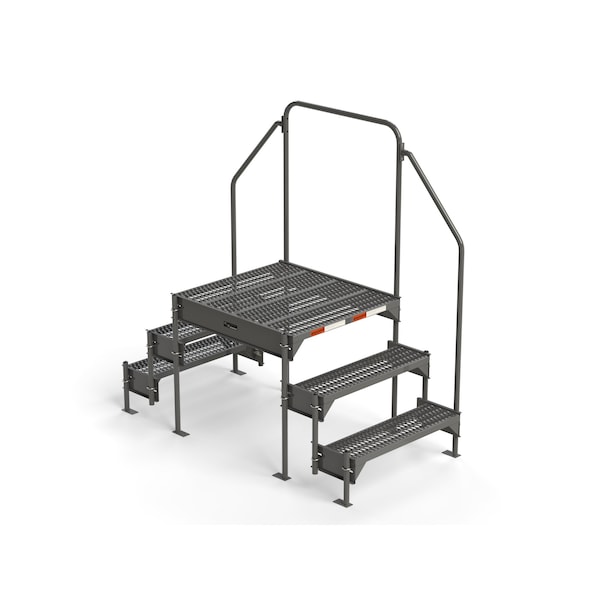 Ega Products Custom Work Platform, 3 Steps, Modular, 35"W x 39"L Platform, Adjustable to 30"-33"H, Style 6 CW6-33-3-3 - main