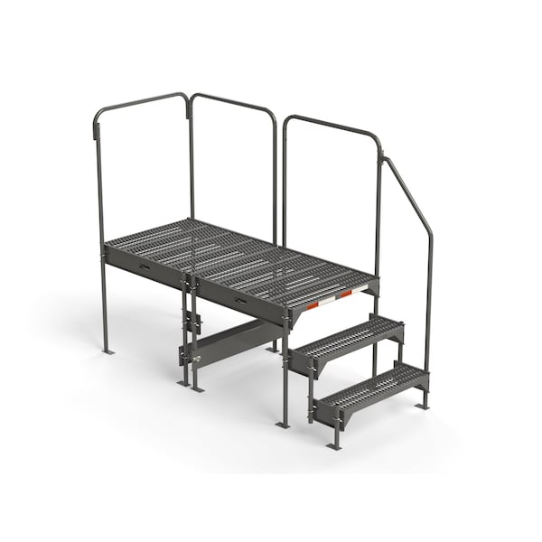 Ega Products Custom Work Platform, 3 Steps, Modular, 35"W x 77"L Platform, Adjustable to 30"-33"H, Style 7 CW7-33-3-6 - main