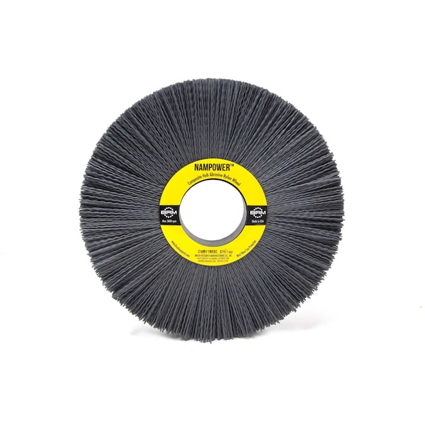Nampower Brush CW81180SC NAMPOWER Abrasive Wheel Brush, 8" Diameter, 80SC, 2" Arbor Hole, 2.5" Trim Length CW81180SC - main