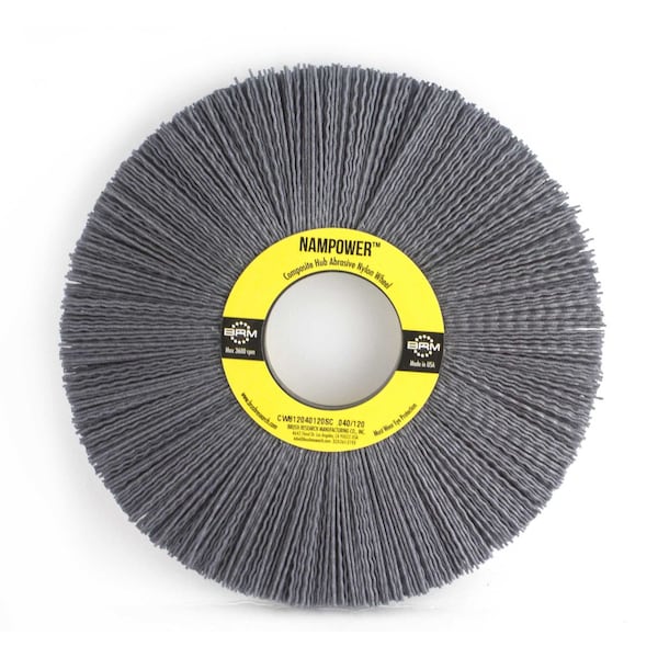 Nampower Brush CW812022120SC NAMPOWER Abrasive Wheel Brush, 8" Diameter