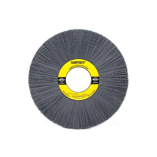 Nampower Brush CW812320SC NAMPOWER Abrasive Wheel Brush, 8" Diameter, 320SC, 2" Arbor Hole, 2.5" Trim Length CW812320SC - main