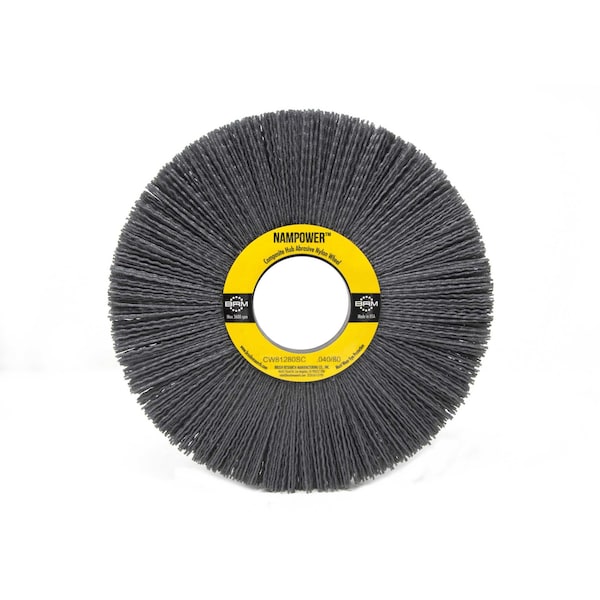 Nampower Brush CW81280SC NAMPOWER Abrasive Wheel Brush, 8" Diameter