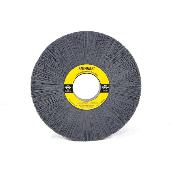 Nampower Brush CW81500SC NAMPOWER Abrasive Wheel Brush, 8" Diameter, 500SC, 2" Arbor Hole, 2.5" Trim Length CW81500SC - main