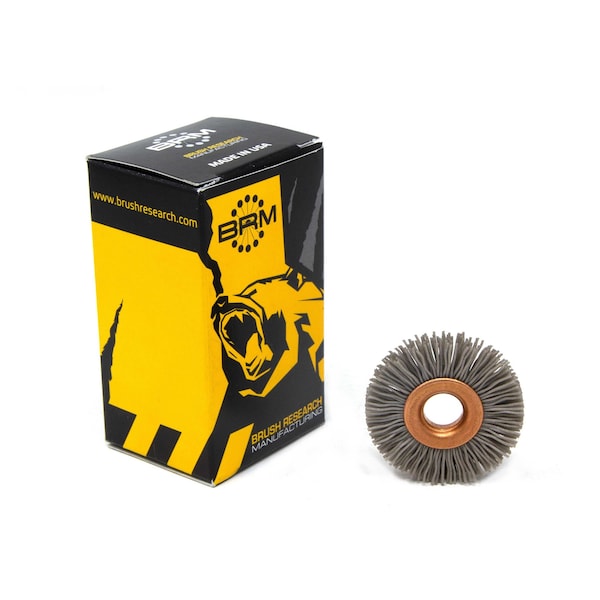 Brush Research CY1320AO Abrasive Nylon Copper Center Wheel, 1" Dia., 320AO, .375" Arbor Hole, .125" Trim CY1320AO - main