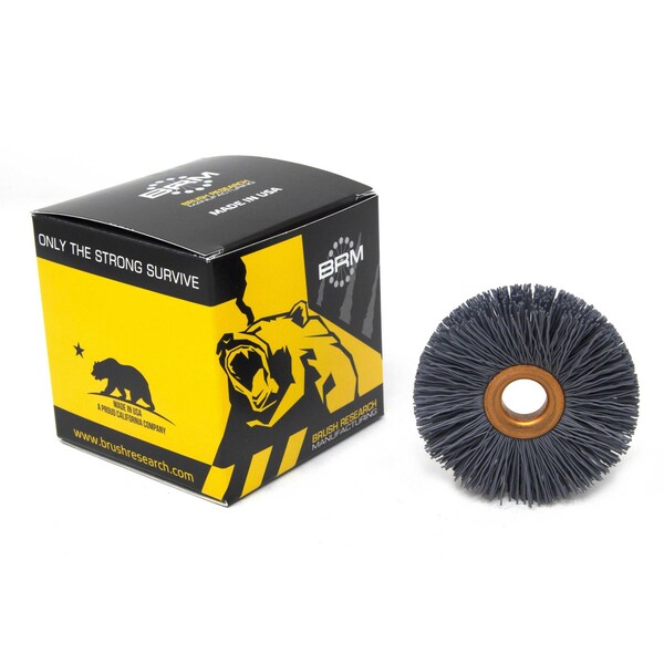 Brush Research CY2500AO Abrasive Nylon Copper Center Wheel, 2" Dia., 500AO, .500" Arbor Hole, .500" Trim CY2500AO - main