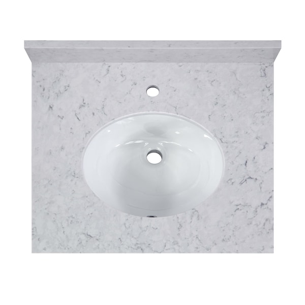 Cahaba Vanity Top w/Ceramic Basin, 25x 22 in CAVT25RM - main