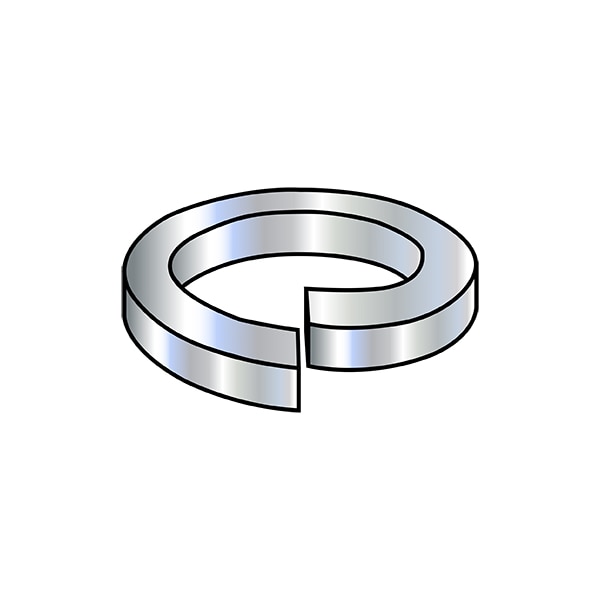 Zoro Select Split Lock Washer, For Screw Size M8 Steel, Zinc Plated Finish, 5000 PK M8D127B - main