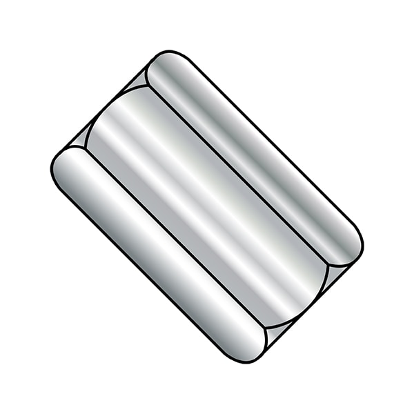 Zoro Select Coupling Nut, M6-1.00, Stainless Steel, Not Graded, Plain, 28 mm Lg, 10 mm Hex Wd, 500 PK M618D6334A4 - main