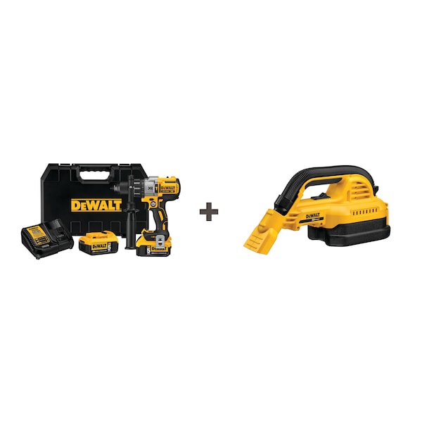 Dewalt Cordless Hammer Drill Kit w/Vacuum DCD996P2/DCV517B Zoro