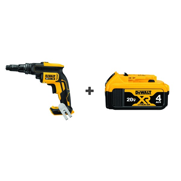 Dewalt Screw Gun, Cordless, 20V DC, Battery DCF622B/DCB204 Zoro