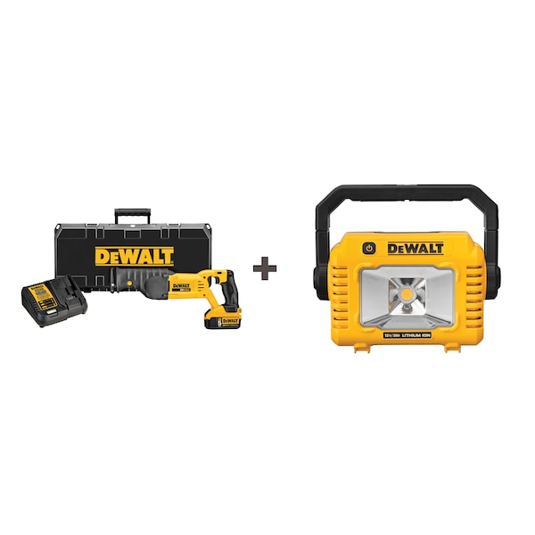 Dewalt Cordless Recip Saw Kit w/ Light DCS380P1/DCL077B - main