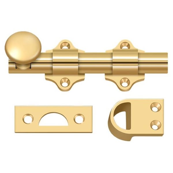 Deltana Dutch Door Bolt, Heavy Duty Lifetime Brass 4" DDB425CR003 - main