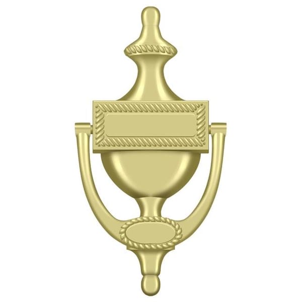 Deltana Door Knocker, Victorian Rope Bright Brass DKR75U3 - main