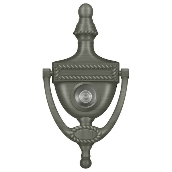 Deltana Door Knocker-Viewer, Victorian Rope Antique Nickel DKV6RU15A - main