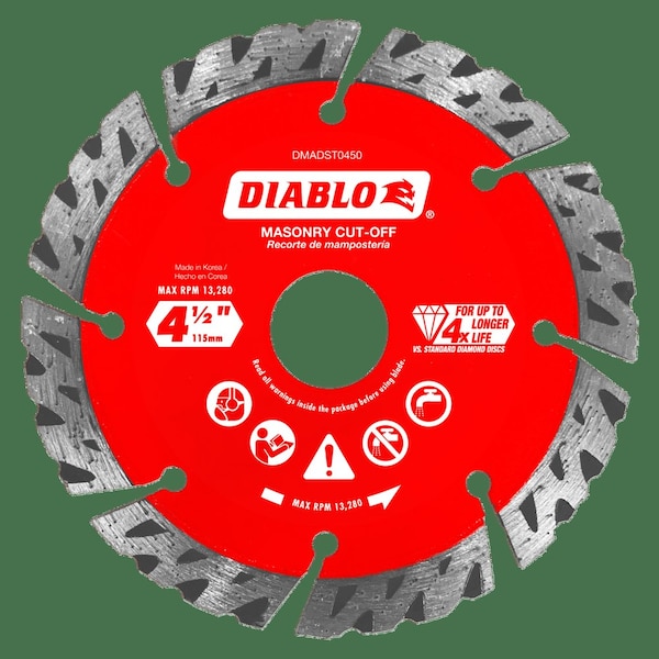 Diablo DiamondSawBlade, Diam:4.5", Arbor:7/8" DMADST0450 - main