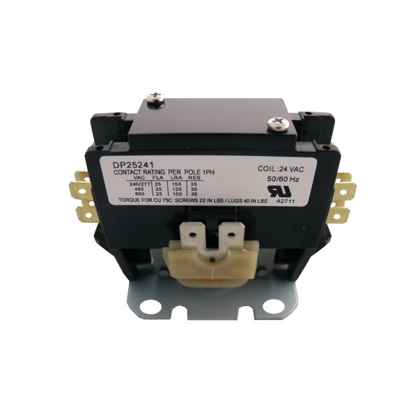 Supco Contactor, 25A, 24V, 1.5 Pole DP25241 - main