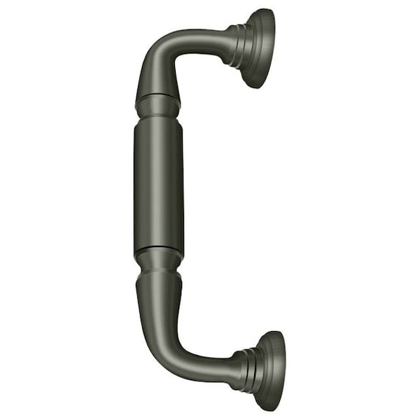 Deltana Door Pull With Rosette, 8" Antique Nickel DP2576U15A