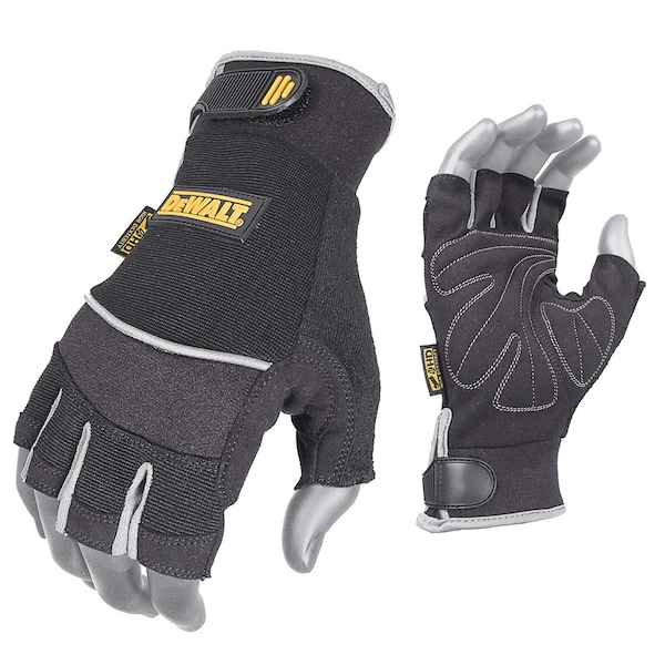 Dewalt Mechanics Gloves, Water/Oil Resistant Synthetic Suede Palm, M, Black DPG230M - main