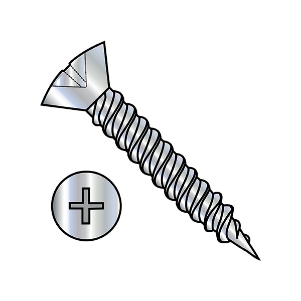 Zoro Select Wood Screw, #6, 5/8 in, Zinc Plated Steel Oval Head Phillips Drive, 10000 PK 06F10DPOD - main