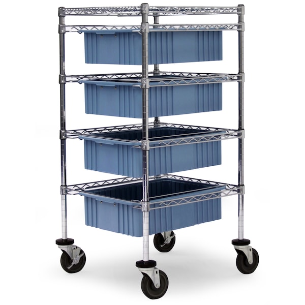 Technibilt Shelving Systems Bin Storage Cart, 24x24x49 DRAW-4 | Zoro