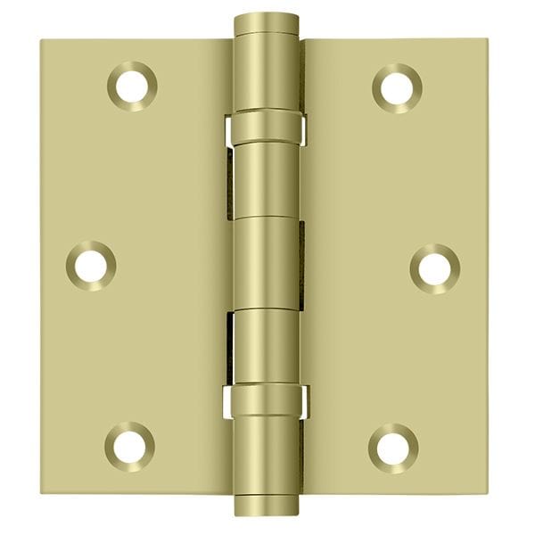 Deltana Bright Brass Door and Butt Hinge DSB35B3-UNL