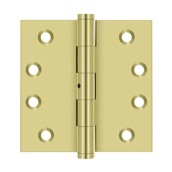Deltana Bright Brass Door and Butt Hinge DSB4N3