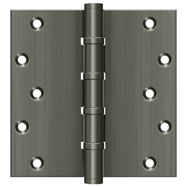 Deltana Antique Nickel Square Ball Bearing Hinge, Holes per Leaf: 5 DSB66BB15A - main