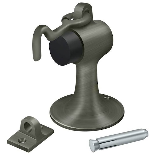 Deltana Cement Floor Mount Bumper With Holder Antique Nickel DSF444U15A - main