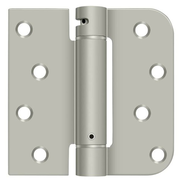 Deltana Right Hand 4" X 4" 5/8" Radius By Square Spring Hinge Satin Nickel DSH4SR515-RH - main
