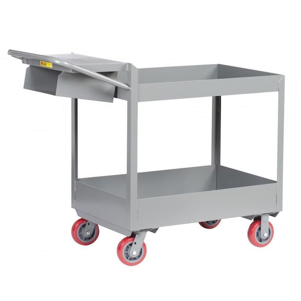 Little Giant Welded Deep Shelf Order Picking Cart, 3600 lb Load Capacity, 2 Shelves, 52 in L, 24 1/4 in W DS2436X66PYWSP - main