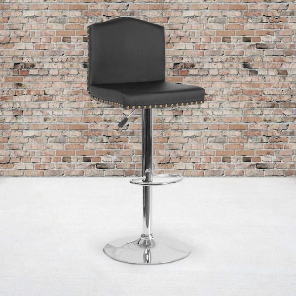 Flash Furniture Black Leather Barstool DS-8111-BLK-GG - main