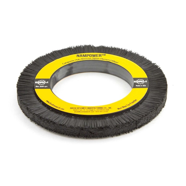 Nampower Brush DW150X10X600 NAMPOWER Diamond Wheel Brush, 150mm Diameter, 600 Grit, 3.25" Arbor Hole, 19mm Trim DW150X10X600 - main