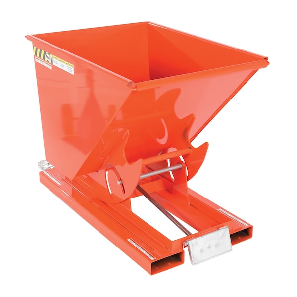 Vestil Medium Duty Self-Dump Hopper .50 Cubic Yard 4000 lb Orange D-50-MD-ORG-C - main