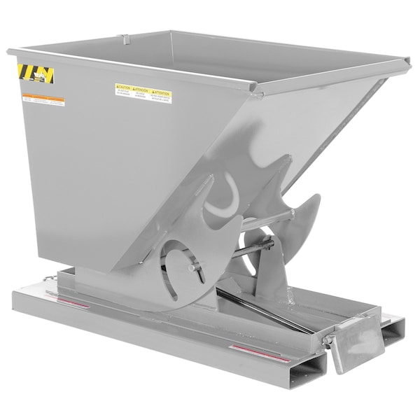 Vestil Medium Duty Self-Dump Hopper .50 Cubic Yard 4000 lb Silver Lining D-50-MD-SL - main