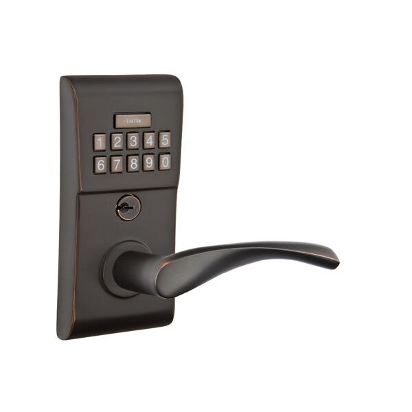 Emtek Oil Rubbed Bronze Electronic E2220TRT10BLH E2220TRT10BLH Zoro
