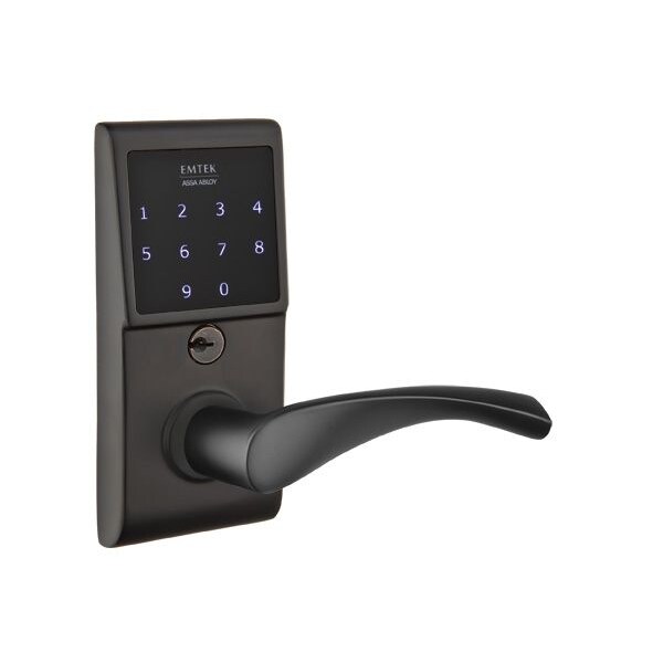 Emtek Flat Black Electronic E4220TRTUS19LH E4220TRTUS19LH - main