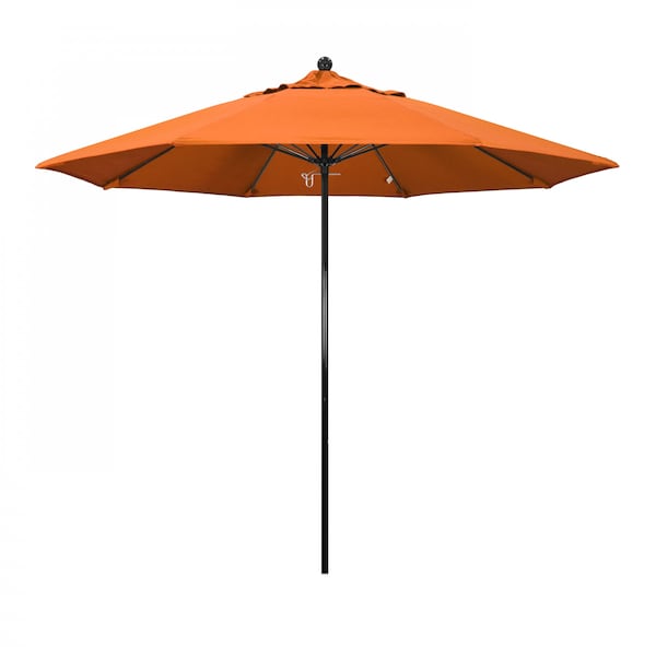 March Patio Umbrella, Octagon, 105" H, Sunbrella Fabric, Tangerine EFFO908-5406
